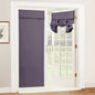 RYB HOME Blackout French Door Curtain, No Drill, W26 x L69, Black, 1 Panel