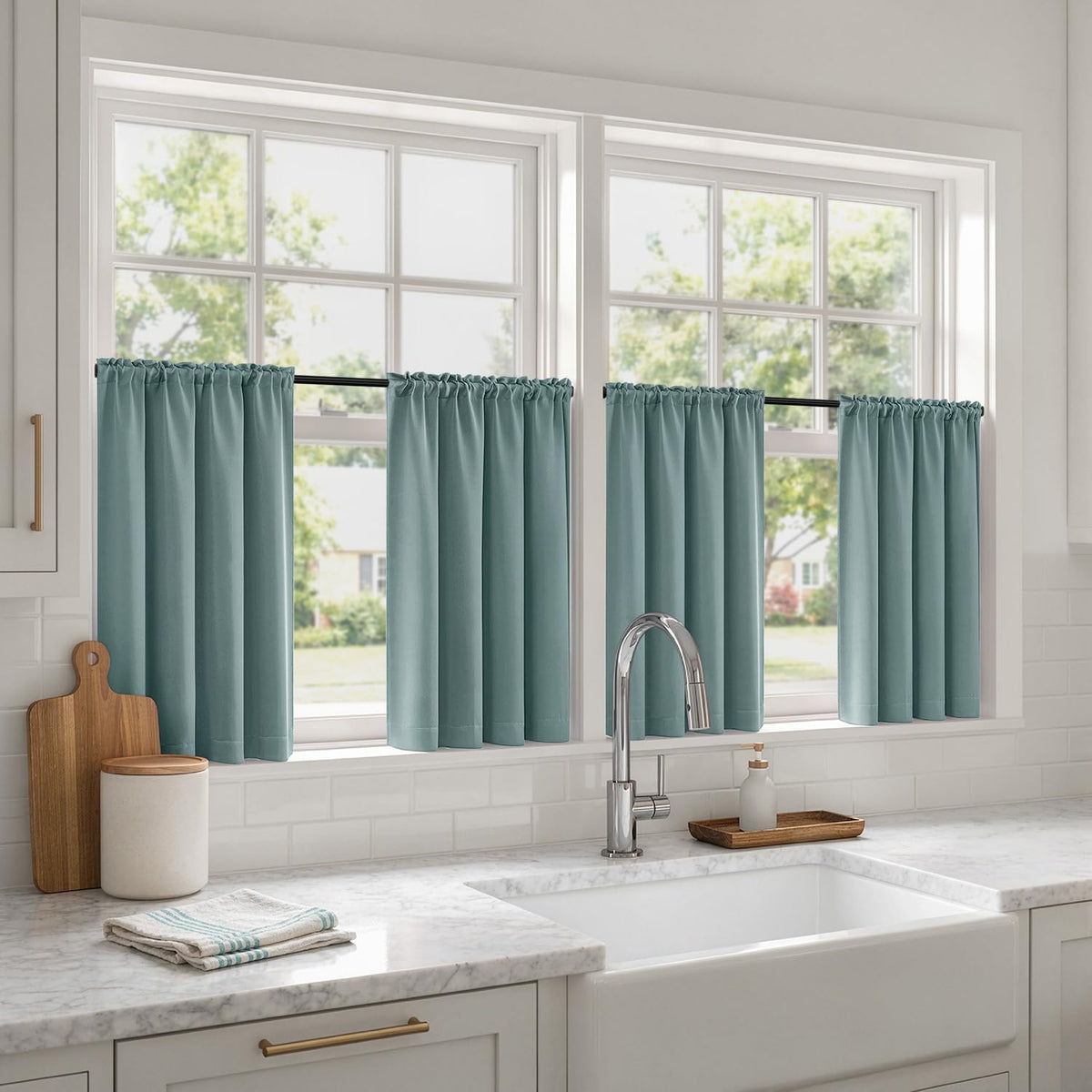 MIULEE Black Blackout Curtains 63 Inch Length for Bedroom Set of 4 Panels