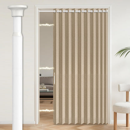 AJAZZ Blackout Accordion Door Magnetic Door Curtain Folding Closet Doors Curtain Invisible for Bedroom Room Living Room Doorway, Grey 42" W x 78" L, 1 Panel