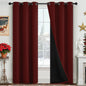 Yakamok Emerald Green Blackout Curtains 84 inches for Living Room, 52" Wide