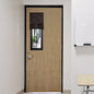 RYB HOME Blackout French Door Curtain, No Drill, W26 x L69, Black, 1 Panel