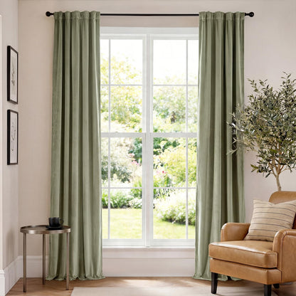 Lazzzy Blackout Curtains Thermal Insulated Curtains Room Window Drapes Super Soft Luxury Curtains for Living Room Bedroom Rod Pocket 2 Panels, 96 Inch Lined | Beige