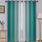 SimpleHome Ombre Black to Grey White Curtains for Living Room 52Wx84L