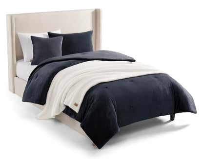 UGG Remina Queen Comforter Set with Throw Blanket & Pillow, 5-Piece, Beige
