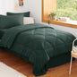 CozyLux Full Comforter Set 82"x86" Burgundy - 7 Piece Bed in a Bag