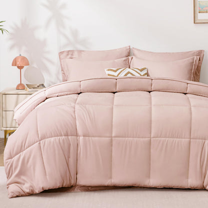 Love's cabin Full Comforter Set Black, 7 Pieces Full Bed in a Bag, All Season Bedding Sets with 1 Comforter, 1 Flat Sheet, 1 Fitted Sheet, 2 Pillowcase and 2 Pillow Sham