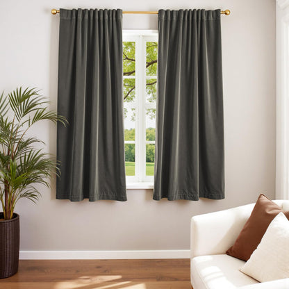 Lazzzy Blackout Curtains Thermal Insulated Curtains Room Window Drapes Super Soft Luxury Curtains for Living Room Bedroom Rod Pocket 2 Panels, 96 Inch Lined | Beige