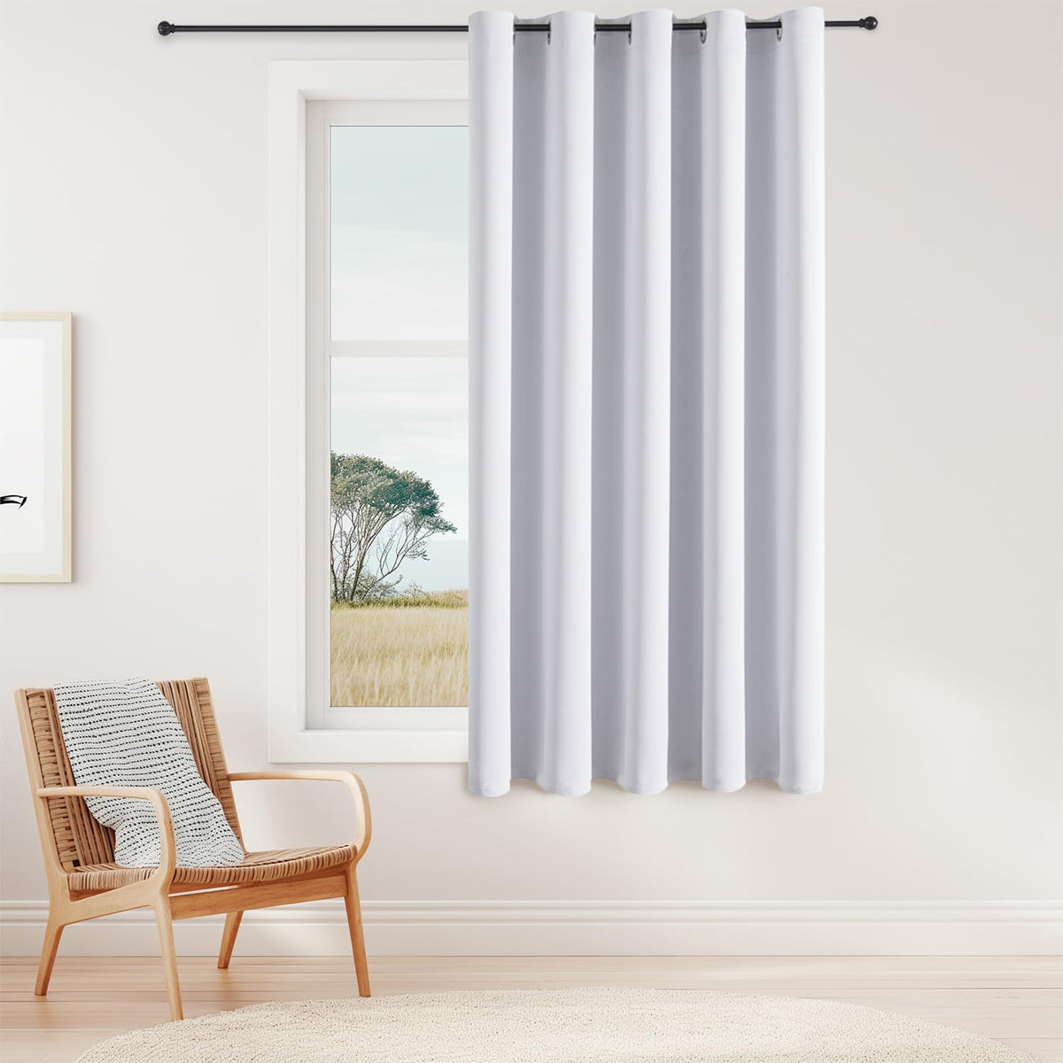 ChrisDowa Blackout Curtains Door Curtain for Doorway Privacy Closet Drapes
