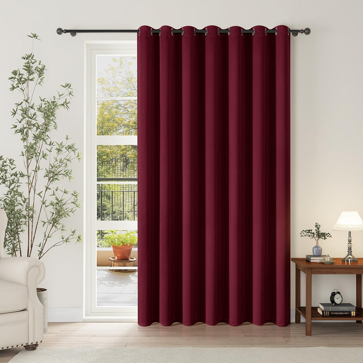 ChrisDowa Blackout Curtains Door Curtain for Doorway Privacy Closet Drapes
