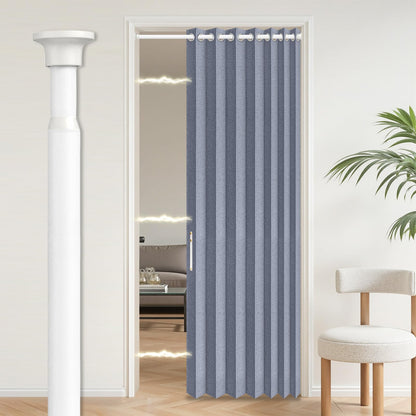 AJAZZ Blackout Accordion Door Magnetic Door Curtain Folding Closet Doors Curtain Invisible for Bedroom Room Living Room Doorway, Grey 42" W x 78" L, 1 Panel