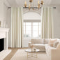 Topfinel Cream Linen Blackout Curtains 84 Inch Long for Bedroom Living Room, Ivory Pinch Pleat Back Tab Full Blackout Drapes Farmhouse Boho Curtains for Window, White Neutral Curtains 52" X 84" 7 FT