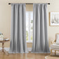 Joydeco Blackout Curtains for Bedroom, Black out curtains 96 inch long 2 Panels, Long Black Drapes with Rod Pocket Back Tab, Room Darkening Noise Reducing & Wrinkle-Free Drapes for Living Room Windows