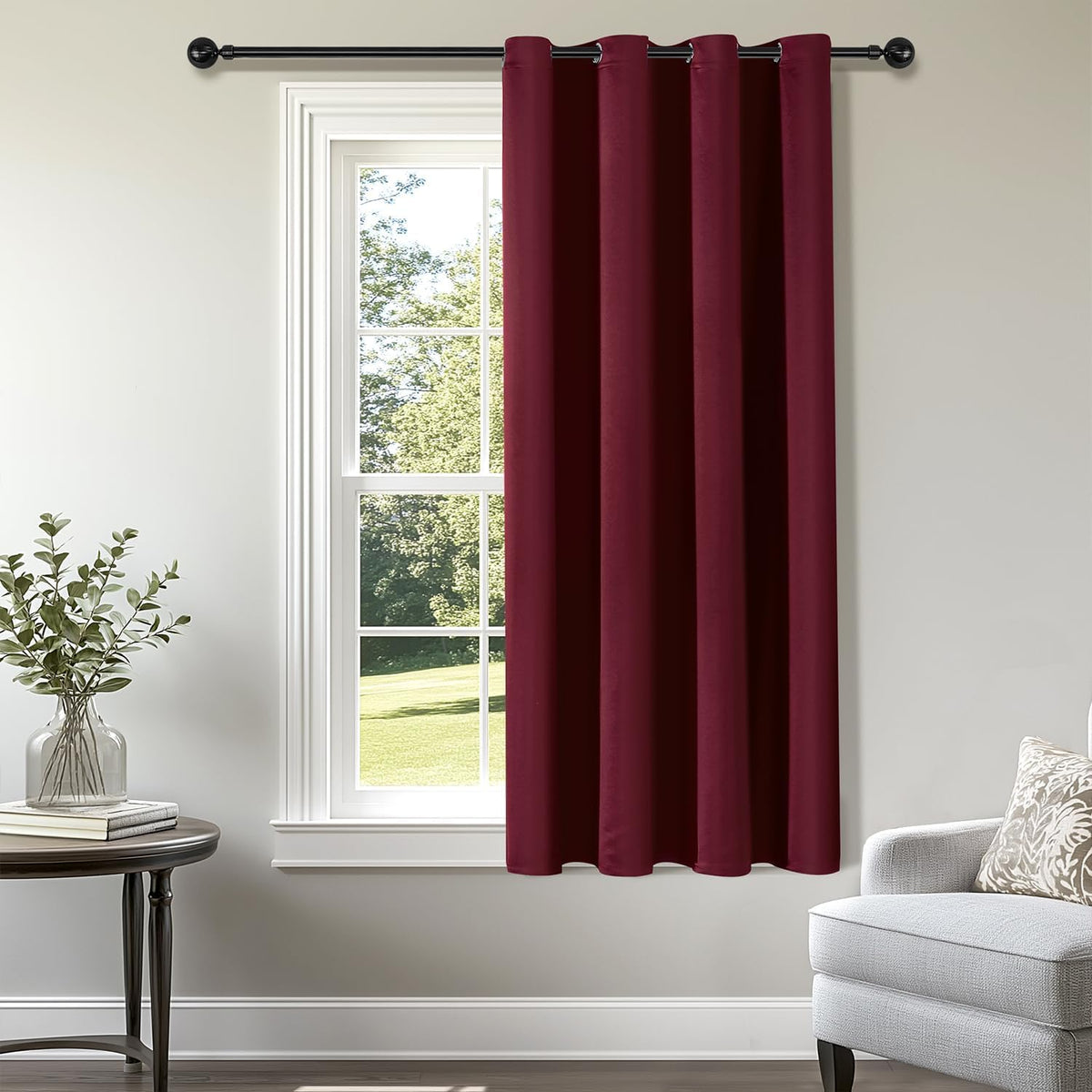 ChrisDowa Blackout Curtains Door Curtain for Doorway Privacy Closet Drapes