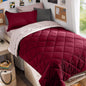 MUXHOMO Full Comforter Set 7 Pieces, Reversible Bed in a Bag, Red/Black