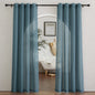 NICETOWN Semi Sheer Linen Ivory Curtains for Bedroom, W52xL84, 2 Panels