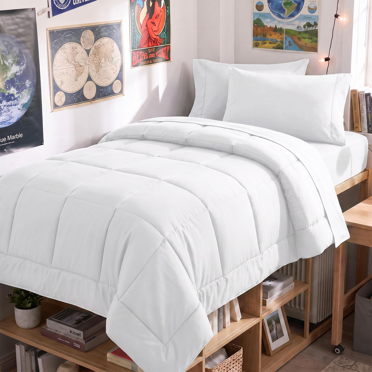 CozyLux Full Size Comforter Sets Black - 7 Pieces Bed in a Bag