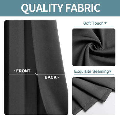 ChrisDowa Blackout Curtains Door Curtain for Doorway Privacy Closet Drapes
