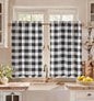 Miss Adola 36 Inch Length Kitchen Tier Curtains Pumpkin Leaf Cafe Curtains