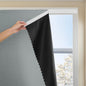 Autohesion Curtains for Windows,Bedroom Blackout Curtains for - Thermal Lnsulated No Drill Curtains Room Darkening Black Small Drapes, JILRON,(1 Panels,35Wx48L inch-Black)