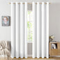 MIULEE 100% Blackout Linen Curtains for Bedroom 52x90 Inches Natural Beige
