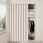 Vatge Closet Door Curtain Room Divider Drapes, Pleated Folding Style Curtains for Doorways Curtain for Bedroom Without Door,1 Panel with Tieback, W39 x L78, Black