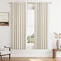 Guken Cream Linen Blackout Curtains 84 Inch Length 2 Panels Set for Living Room Bedroom Back Tab Thermal Insulated 100% Black Out Drapes Room Darkening Window Curtain Ivory Natural Beige