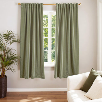 Lazzzy Blackout Curtains Thermal Insulated Curtains Room Window Drapes Super Soft Luxury Curtains for Living Room Bedroom Rod Pocket 2 Panels, 96 Inch Lined | Beige