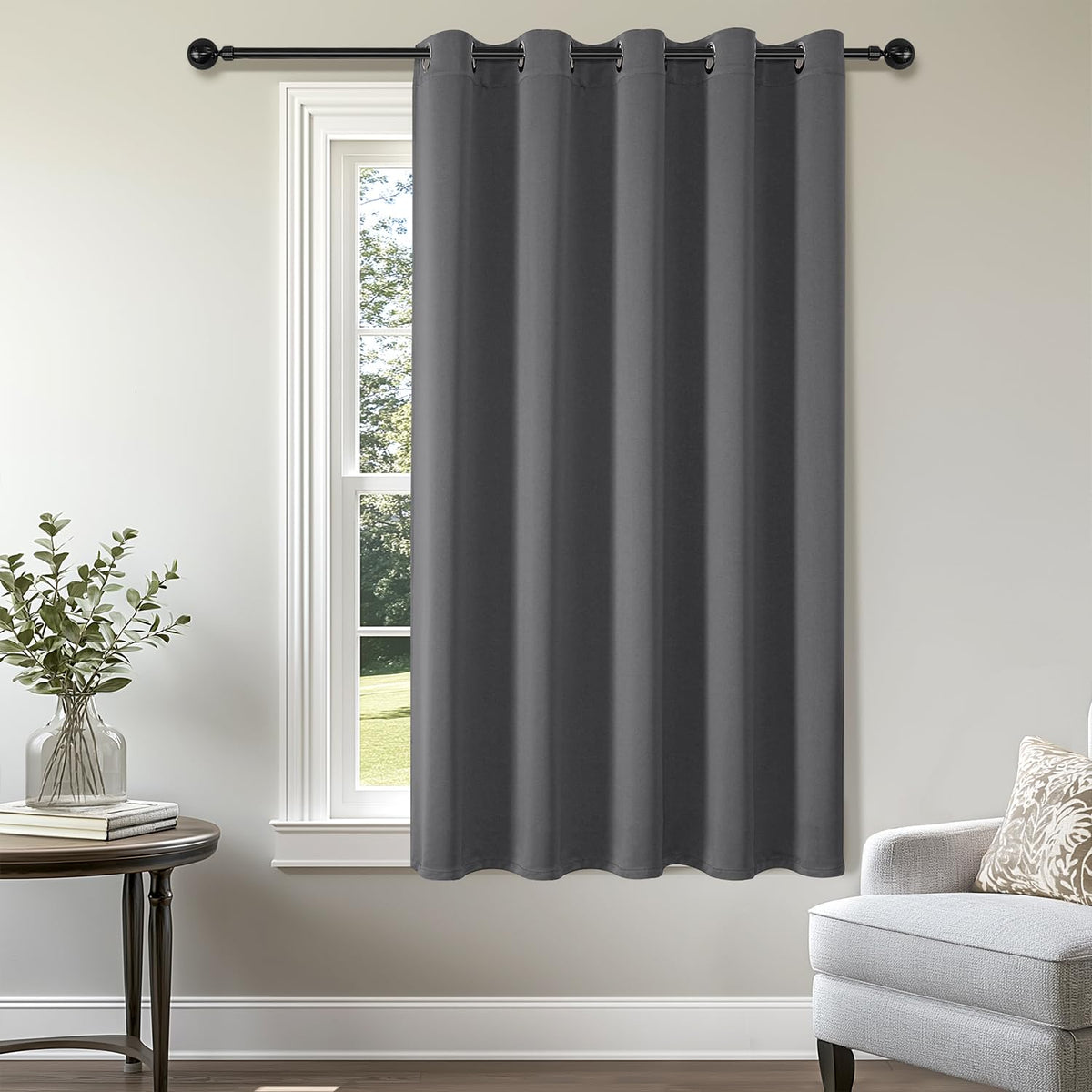 ChrisDowa Blackout Curtains Door Curtain for Doorway Privacy Closet Drapes