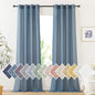 NICETOWN Semi Sheer Linen Ivory Curtains for Bedroom, W52xL84, 2 Panels