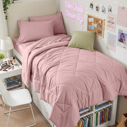 HEVUMYI 7-Piece Full Comforter Set, Dark Grey Bed in a Bag