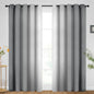 SimpleHome Ombre Black to Grey White Curtains for Living Room 52Wx84L