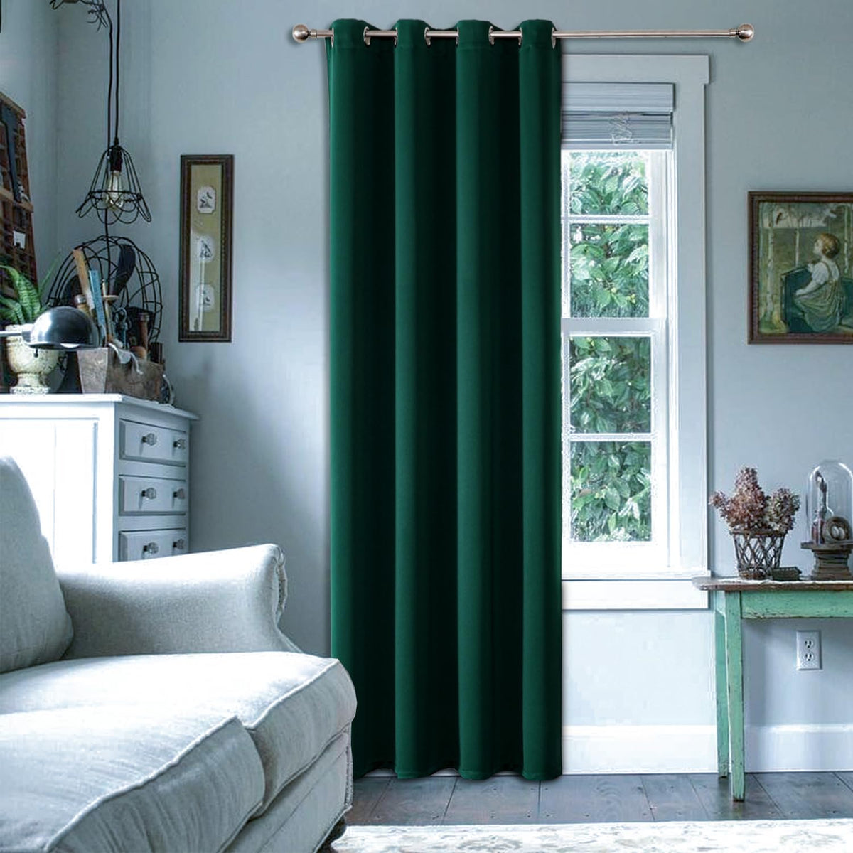 ChrisDowa Blackout Curtains Door Curtain for Doorway Privacy Closet Drapes