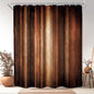 Rustic Brown Striped Shower Curtain Abstract Ombre Vintage Modern Masculine