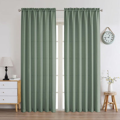 Chyhomenyc 2 Panels White Kitchen Curtains 36 Inch Length Tier Curtain