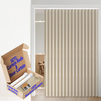 AJAZZ Blackout Accordion Door Magnetic Door Curtain Folding Closet Doors Curtain Invisible for Bedroom Room Living Room Doorway, Grey 42" W x 78" L, 1 Panel