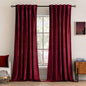 MIULEE Velvet Curtains 52x84 inches 2 Panels Olive Green Blackout Curtains