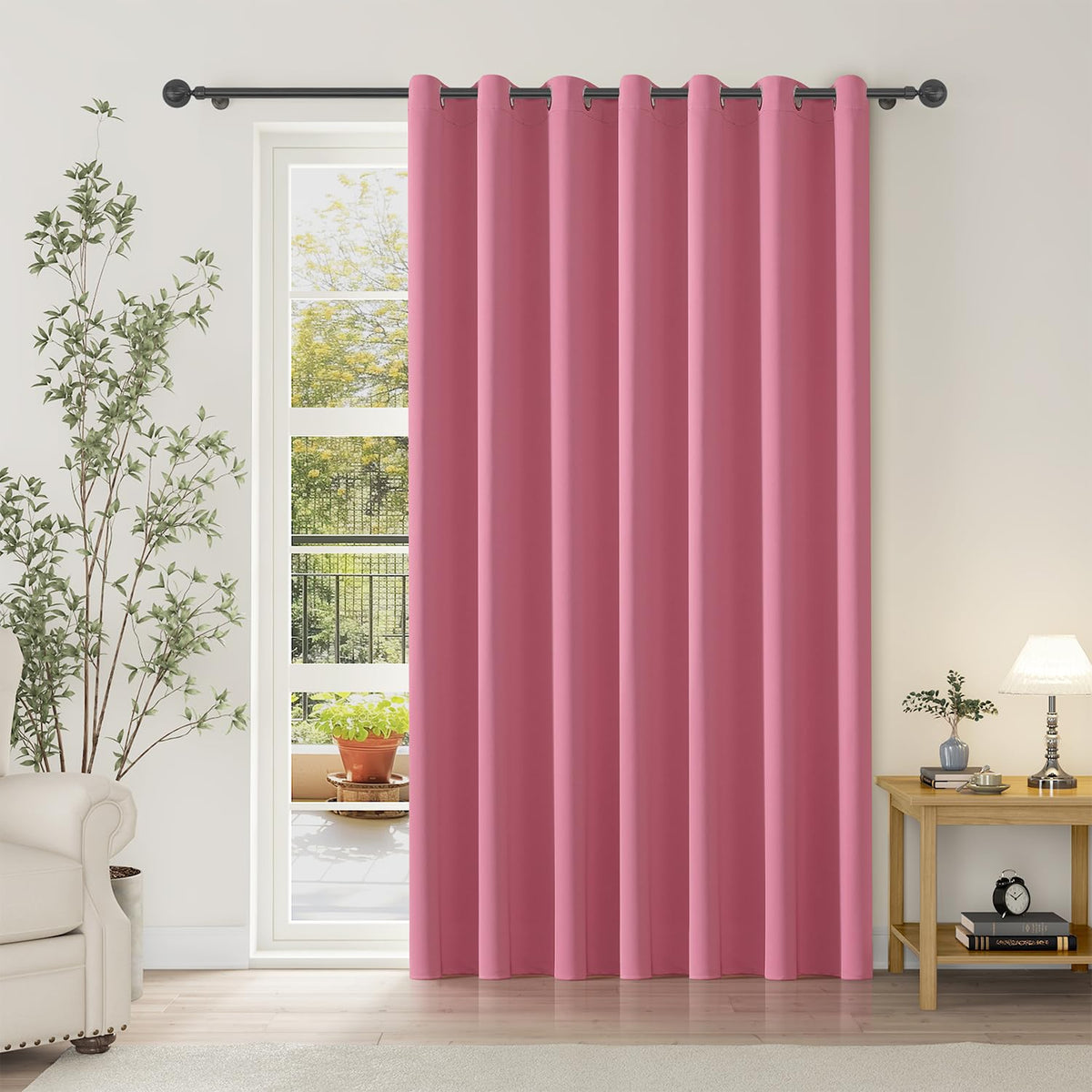 ChrisDowa Blackout Curtains Door Curtain for Doorway Privacy Closet Drapes