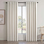 Topfinel Cream Linen Blackout Curtains 84 Inch Long for Bedroom Living Room, Ivory Pinch Pleat Back Tab Full Blackout Drapes Farmhouse Boho Curtains for Window, White Neutral Curtains 52" X 84" 7 FT