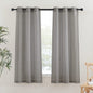 NICETOWN Semi Sheer Linen Ivory Curtains for Bedroom, W52xL84, 2 Panels