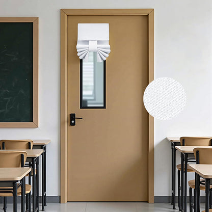 HOMEIDEAS 100% Blackout Linen Door Curtains for French Door 26x68 Inch