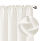 Chyhomenyc 2 Panels White Kitchen Curtains 36 Inch Length Tier Curtain