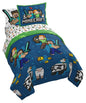 KPOP Demon Hunters Twin Comforter Set 5 Piece Kids Cartoon Bedding, Purple