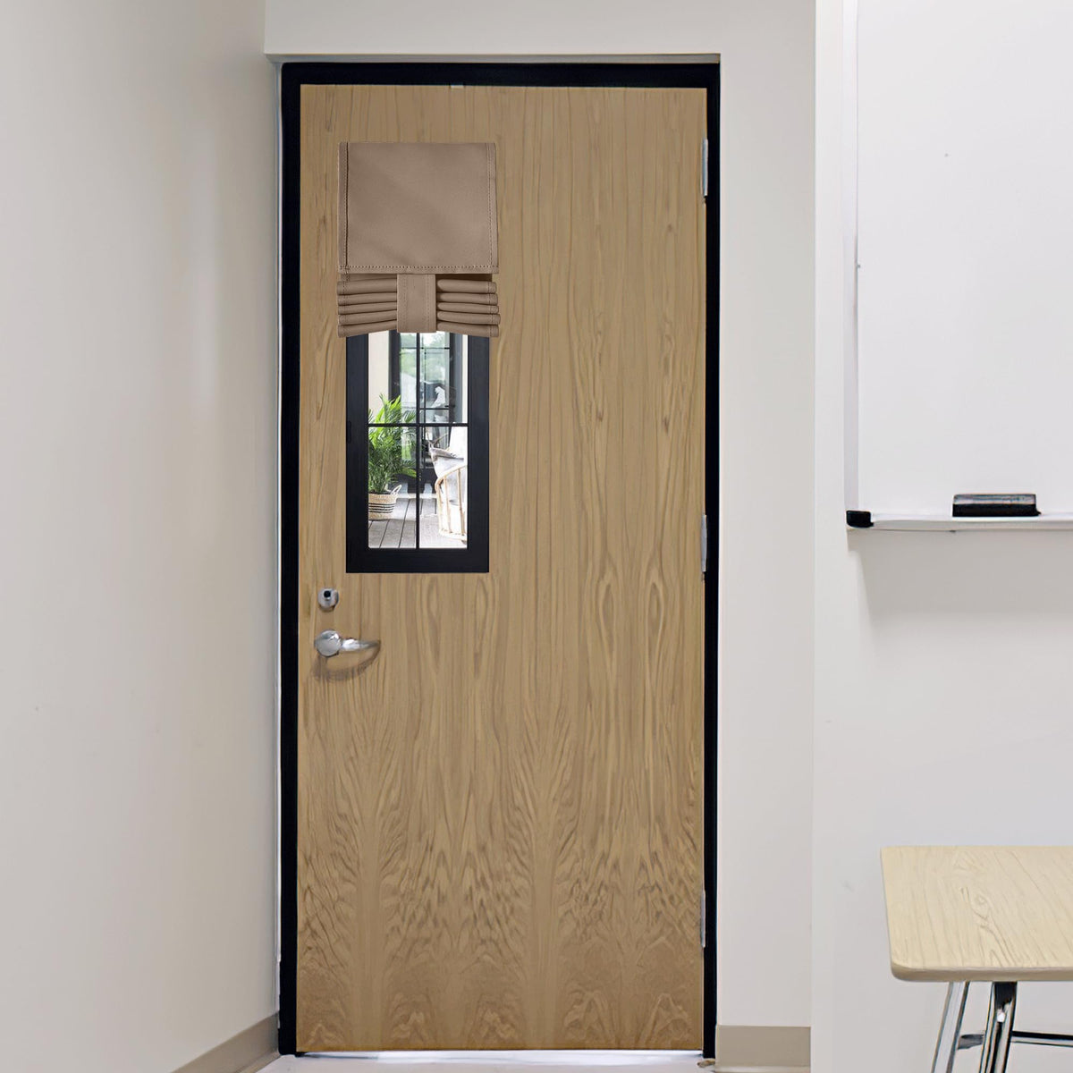 RYB HOME Blackout French Door Curtain, No Drill, W26 x L69, Black, 1 Panel