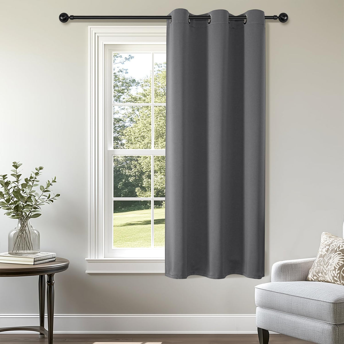 ChrisDowa Blackout Curtains Door Curtain for Doorway Privacy Closet Drapes