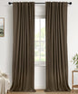 Linen Total Blackout Curtains for Bedroom Living Room 84 Inch, Cream