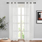 NICETOWN Semi Sheer Linen Ivory Curtains for Bedroom, W52xL84, 2 Panels