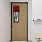 RYB HOME Blackout French Door Curtain, No Drill, W26 x L69, Black, 1 Panel