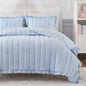 Intelligent Design Bow Embroidered Ruffle Pink Queen Quilt Set, 3pc