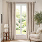 Lazzzy Blackout Curtains Thermal Insulated Curtains Room Window Drapes Super Soft Luxury Curtains for Living Room Bedroom Rod Pocket 2 Panels, 96 Inch Lined | Beige