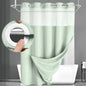 No Hook Shower Curtain with Liner Set Hotel Waffle Burgundy 72W X 75L